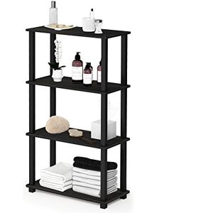 Furinno Turn-S-Tube 4-Tier Multipurpose Shelf Display Rack with Square Tube, Espresso/Black Furinno Turn-S-Tube 4-Tier Multipurpose Shelf Display Rack with Square Tube, Espresso/Black