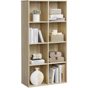 VASAGLE 8-Cube Bookcase, Bookshelf, Cube Storage Unit, Wooden Bookcase and Display Shelf, Freestanding Cabinet Unit for Office, Living Room, Bedroom, Oak Colour LBC24NL VASAGLE 8-Cube Bookcase, Bookshelf, Cube Storage Unit, Wooden Bookcase and Display Shelf, Freestanding Cabinet Unit for Office, Living Room, Bedroom, Oak Colour LBC24NL