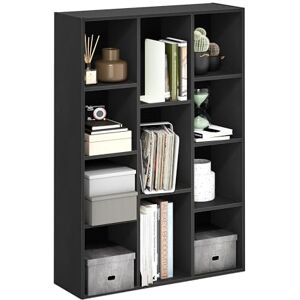 Furinno Luder 11-Cube Reversible Open Shelf Bookcase, Blackwood Furinno Luder 11-Cube Reversible Open Shelf Bookcase, Blackwood