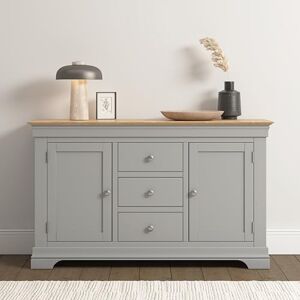 Seconique Bordeaux 2 Door 3 Drawer Sideboard in Pebble Grey/Oak Seconique Bordeaux 2 Door 3 Drawer Sideboard in Pebble Grey/Oak