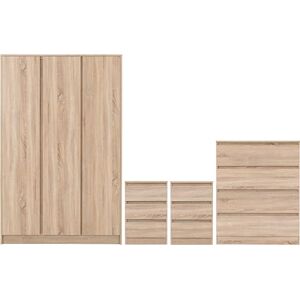 Seconique Bedroom Set, Engineered Wood, Sonoma Oak Effect, W 1150mm x D 505mm x H 1800mm Seconique Bedroom Set, Engineered Wood, Sonoma Oak Effect, W 1150mm x D 505mm x H 1800mm