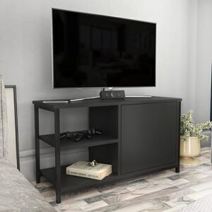 Hanah Home Industrial TV Stand, Black & Anthracite, 89.6 x 35.3 x 50.8 cm, 100% Melamine Coated Particle Board, 18 mm Thick, Sturdy Metal Frame, Stylish & Functional Design for Modern Living Rooms Hanah Home Industrial TV Stand, Black & Anthracite, 89.6 x 35.3 x 50.8 cm, 100% Melamine Coated Particle Board, 18 mm Thick, Sturdy Metal Frame, Stylish & Functional Design for Modern Living Rooms