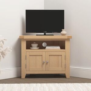 Seconique Windsor Corner Tv Unit in Natural Oak Seconique Windsor Corner Tv Unit in Natural Oak