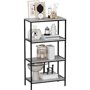 Vida Designs Brooklyn Bookcase Wooden Shelving Shelf Storage Display Shelves Unit Industrial Rustic Furniture (Grey, 4 Tier) Vida Designs Brooklyn Bookcase Wooden Shelving Shelf Storage Display Shelves Unit Industrial Rustic Furniture (Grey, 4 Tier)