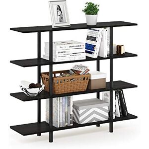 Furinno TURN-N-TUBE Storage Shelves, 4-Tier Book Shelf, Accent Display Shelf, Toolless Open Shelves, Round Tubes, for Organization and Storage, Living Room, Garage, Home Office, Espresso Furinno TURN-N-TUBE Storage Shelves, 4-Tier Book Shelf, Accent Display Shelf, Toolless Open Shelves, Round Tubes, for Organization and Storage, Living Room, Garage, Home Office, Espresso