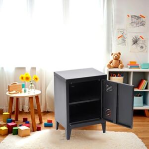FurnitureR 1-Pack Children's Wardrobes,Black Cabinet,Modern Style,Durable Metal Material,Home & Office Storage,Removable Shelf,Space-Saving Design,Versatile Organization FurnitureR 1-Pack Children's Wardrobes,Black Cabinet,Modern Style,Durable Metal Material,Home & Office Storage,Removable Shelf,Space-Saving Design,Versatile Organization
