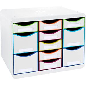 Exacompta Ref. 313913D STORE-BOX multi 1 unit with 7 narrow drawers and 4 high drawers External dimensions: Depth 27 x width 35.5 x Height 27.1 cm Landscape format White/harlequin Exacompta Ref. 313913D STORE-BOX multi 1 unit with 7 narrow drawers and 4 high drawers External dimensions: Depth 27 x width 35.5 x Height 27.1 cm Landscape format White/harlequin