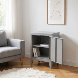 FurnitureR 1-Pack Gray Bookcase, Industrial Style, Sturdy Metal Construction, Home Office Organizer, Compact and Durable Storage Solution FurnitureR 1-Pack Gray Bookcase, Industrial Style, Sturdy Metal Construction, Home Office Organizer, Compact and Durable Storage Solution