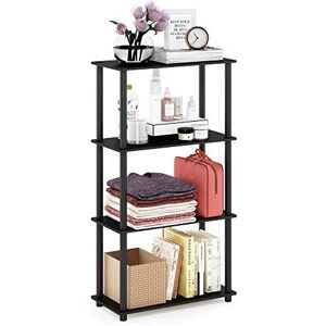 Furinno TURN-N-TUBE Storage Shelves, 4-Tier Toolless Book Shelf, Corner Shelf, Toolless Open Shelves, for Organization and Storage, Living Room, Garage, Home Office, Americano Furinno TURN-N-TUBE Storage Shelves, 4-Tier Toolless Book Shelf, Corner Shelf, Toolless Open Shelves, for Organization and Storage, Living Room, Garage, Home Office, Americano