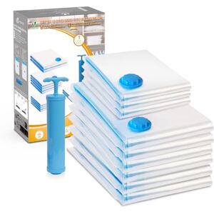 VOUNOT ® 9pcs Vacuum Storage Bags for Clothes, Duvets, Pillows, Blankets, Reusable Space Saver Bags with Pump, 3 Large 6 Medium VOUNOT ® 9pcs Vacuum Storage Bags for Clothes, Duvets, Pillows, Blankets, Reusable Space Saver Bags with Pump, 3 Large 6 Medium