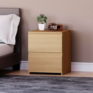 Vida Designs Denver 2 Drawer Large Bedside Cabinet Bedroom Storage Chest, Modern Nightstand End Table H48 x W39.5 x D 39.5 cm (Pine) Vida Designs Denver 2 Drawer Large Bedside Cabinet Bedroom Storage Chest, Modern Nightstand End Table H48 x W39.5 x D 39.5 cm (Pine)