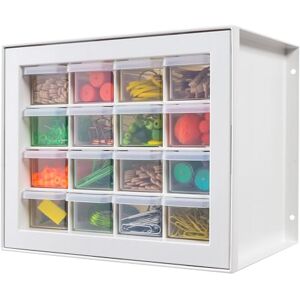 Iris Ohyama IRIS Small Parts Organizer-Sewing and Craft Supplies Storage Cabinet, White, 16 Drawer Iris Ohyama IRIS Small Parts Organizer-Sewing and Craft Supplies Storage Cabinet, White, 16 Drawer