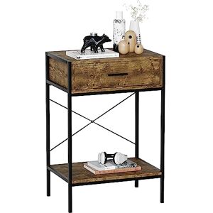 Vida Designs Brooklyn Console Table Hallway Living Room Rustic Shelf Industrial Storage Furniture (Dark Wood, 1 Drawer) Vida Designs Brooklyn Console Table Hallway Living Room Rustic Shelf Industrial Storage Furniture (Dark Wood, 1 Drawer)