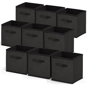 Nestl Cube Storage Bins, Foldable 9 Cube Storage Organizer Bins, Fabric Storage Cubes, Storage Basket with Handles, Black Closet Storage Bins, 11-Inch Cube Storage Bins for Bedroom, Playroom and More Nestl Cube Storage Bins, Foldable 9 Cube Storage Organizer Bins, Fabric Storage Cubes, Storage Basket with Handles, Black Closet Storage Bins, 11-Inch Cube Storage Bins for Bedroom, Playroom and More
