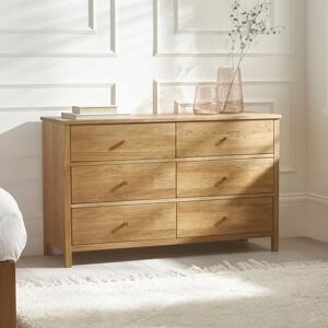 Julian Bowen Coxmoor 6 Drawer Chest Wide Wooden Chest of Drawers for Bedroom, 120 x 74 x 40cm Oak Effect Julian Bowen Coxmoor 6 Drawer Chest Wide Wooden Chest of Drawers for Bedroom, 120 x 74 x 40cm Oak Effect