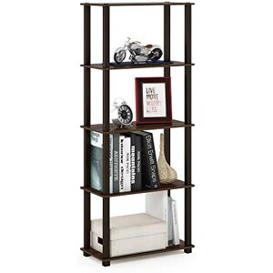 Furinno Toolless Shelves, Wood, Walnut/Brown, one size, 59.94 (W) x 145.8 (H) x 29.46 (D) cm Furinno Toolless Shelves, Wood, Walnut/Brown, one size, 59.94 (W) x 145.8 (H) x 29.46 (D) cm