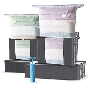 VOUNOT Set of 9 Clothes Storage Bag with Large Capacity Vacuum Bag 3 Foldabale EDENOO Storage bag with Reinforced Handle 3 Vacuum Bags with Hand Pump for Bedding and Clothes VOUNOT Set of 9 Clothes Storage Bag with Large Capacity Vacuum Bag 3 Foldabale EDENOO Storage bag with Reinforced Handle 3 Vacuum Bags with Hand Pump for Bedding and Clothes