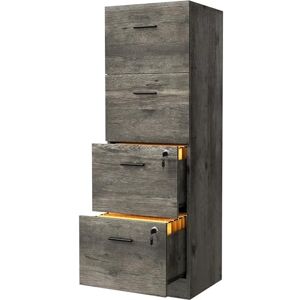 YITAHOME 4-Drawer File Cabinet with Lock, 131cm Deep Vertical Filing Cabinet for Letter A4-Sized Files, Need to Assemble, Storage Cabinet for Home Office YITAHOME 4-Drawer File Cabinet with Lock, 131cm Deep Vertical Filing Cabinet for Letter A4-Sized Files, Need to Assemble, Storage Cabinet for Home Office