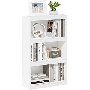 Furinno JAYA Enhanced Home 3-Tier Adjustable Shelf Bookcase, White Furinno JAYA Enhanced Home 3-Tier Adjustable Shelf Bookcase, White