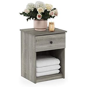 Furinno TIDUR Night Stand Set of 2, Nightstand with Drawer, Bedside Table, End Table, Side Table with Storage Shelf, Knob Handle Drawer, for Bedroom, Living Room, French Oak Furinno TIDUR Night Stand Set of 2, Nightstand with Drawer, Bedside Table, End Table, Side Table with Storage Shelf, Knob Handle Drawer, for Bedroom, Living Room, French Oak