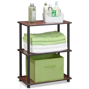 Furinno TURN-N-TUBE Storage Shelves, 3-Tier Book Shelf, Corner Shelf, Toolless Open Shelves, for Organization and Storage, Living Room, Garage, Home Office, Dark Cherry Furinno TURN-N-TUBE Storage Shelves, 3-Tier Book Shelf, Corner Shelf, Toolless Open Shelves, for Organization and Storage, Living Room, Garage, Home Office, Dark Cherry