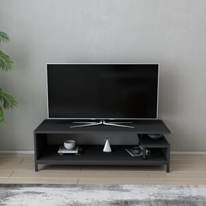 Hanah Home Industrial TV Stand, Black & Anthracite, 120 x 44.6 x 37.6 cm, 100% Melamine Coated Particle Board, 18 mm Thick, Stylish & Durable for Modern Living Rooms Hanah Home Industrial TV Stand, Black & Anthracite, 120 x 44.6 x 37.6 cm, 100% Melamine Coated Particle Board, 18 mm Thick, Stylish & Durable for Modern Living Rooms
