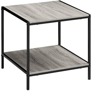 Vida Designs Brooklyn End Table 2-Tier Sofa Side Tables, Bedside Tables with Metal Iron Frame for Living Room, Bedroom, Home Office, Industrial Style (Grey) Vida Designs Brooklyn End Table 2-Tier Sofa Side Tables, Bedside Tables with Metal Iron Frame for Living Room, Bedroom, Home Office, Industrial Style (Grey)