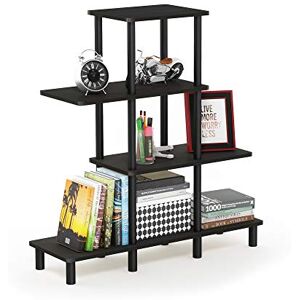 Furinno TURN-N-TUBE Storage Shelves, 4-Tier Ladder Book Shelf, Accent Display Shelf, Toolless Open Shelves, Round Tubes, for Organization and Storage, Living Room, Garage, Home Office, Espresso Furinno TURN-N-TUBE Storage Shelves, 4-Tier Ladder Book Shelf, Accent Display Shelf, Toolless Open Shelves, Round Tubes, for Organization and Storage, Living Room, Garage, Home Office, Espresso