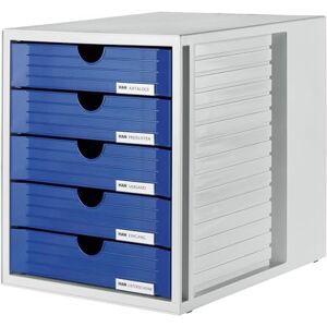 HAN 1450-14, SYSTEMBOX drawer set. Innovative, attractive design with 5 closed drawers, light-grey-blue HAN 1450-14, SYSTEMBOX drawer set. Innovative, attractive design with 5 closed drawers, light-grey-blue