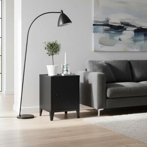 FurnitureR Black Metal Cabinet with Door and Adjustable Shelf, Industrial Steel Storage Locker for Home Office, Bedroom or Garage, Durable Powder-Coated Finish FurnitureR Black Metal Cabinet with Door and Adjustable Shelf, Industrial Steel Storage Locker for Home Office, Bedroom or Garage, Durable Powder-Coated Finish