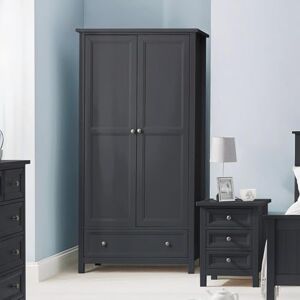 Julian Bowen Maine 2 Door Combination Wardrobe Anthracite Wardrobes Julian Bowen Maine 2 Door Combination Wardrobe Anthracite Wardrobes