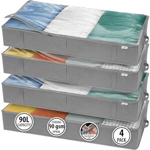 StorageExpert Closet Organizers and Storage Maximize Space with Under Bed Storage Containers & Clothes Storage Ideal Closet Storage, Toy Storage Organizer & Underbed Storage (Grey, 4 Pack) StorageExpert Closet Organizers and Storage Maximize Space with Under Bed Storage Containers & Clothes Storage Ideal Closet Storage, Toy Storage Organizer & Underbed Storage (Grey, 4 Pack)