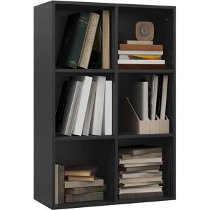 HOMCOM 3 Tier Bookshelf, Modern Cube Bookcase with 6 Open Storage Compartments, Freestanding Display Storage Unit for Living Room, Bedroom, Study, Black HOMCOM 3 Tier Bookshelf, Modern Cube Bookcase with 6 Open Storage Compartments, Freestanding Display Storage Unit for Living Room, Bedroom, Study, Black