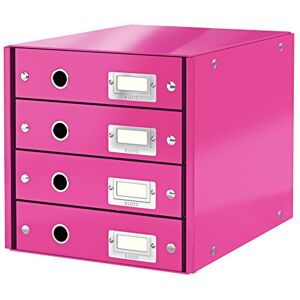 Leitz Pink Storage Box - 4 Drawer A4 Click & Store Leitz Pink Storage Box - 4 Drawer A4 Click & Store