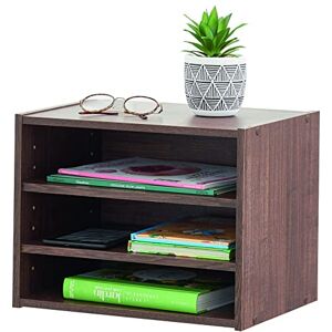 Iris Ohyama , Small storage unit, Bedside table, Occasional furniture, Nightstand, 3 Shelves adjustable every 3.2 cm, Solid, Office, Bedroom, Living room Stack Box STB-400T Brown Iris Ohyama , Small storage unit, Bedside table, Occasional furniture, Nightstand, 3 Shelves adjustable every 3.2 cm, Solid, Office, Bedroom, Living room Stack Box STB-400T Brown