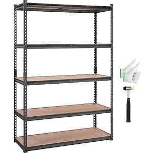 VEVOR Storage Shelving Unit, 5-Tier Adjustable, 2000 lbs Capacity, Heavy Duty Garage Shelves Metal Organizer Utility Rack, Black, 18" D x 48" W x 72" Hfor Kitchen Pantry Basement Bathroom Laundry VEVOR Storage Shelving Unit, 5-Tier Adjustable, 2000 lbs Capacity, Heavy Duty Garage Shelves Metal Organizer Utility Rack, Black, 18" D x 48" W x 72" Hfor Kitchen Pantry Basement Bathroom Laundry