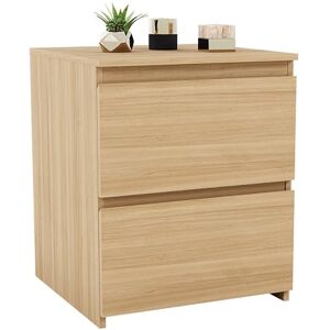 Vida Designs Denver 2 Drawer Large Bedside Cabinet Bedroom Storage Chest, Modern Nightstand End Table H48 x W39.5 x D 39.5 cm (Pine) Vida Designs Denver 2 Drawer Large Bedside Cabinet Bedroom Storage Chest, Modern Nightstand End Table H48 x W39.5 x D 39.5 cm (Pine)