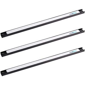 Relaxdays Magnetic Rack, 3x Set, each 45 cm Long, Steel, Knife Holder for Tools, Garage Storage, Wall Mount, Black/White Relaxdays Magnetic Rack, 3x Set, each 45 cm Long, Steel, Knife Holder for Tools, Garage Storage, Wall Mount, Black/White