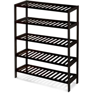 KEPLIN 5 Tier Natural Bamboo Shoe Rack Easy Assembly & Strong Design Shelf Organiser Ideal for Bedroom, Bathroom, Hallway & Small Spaces Large Capacity Up to 15 Pairs of Shoes (70x24.5x95cm) KEPLIN 5 Tier Natural Bamboo Shoe Rack Easy Assembly & Strong Design Shelf Organiser Ideal for Bedroom, Bathroom, Hallway & Small Spaces Large Capacity Up to 15 Pairs of Shoes (70x24.5x95cm)