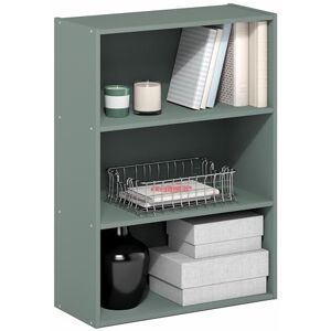Furinno PASIR Book Shelf, 3-Tier Bookshelf, Storage Shelves Bookcase, 9.7 x 23.7 x 31.5, for Living Room, Bedroom, Home Office, Sage Green Furinno PASIR Book Shelf, 3-Tier Bookshelf, Storage Shelves Bookcase, 9.7 x 23.7 x 31.5, for Living Room, Bedroom, Home Office, Sage Green