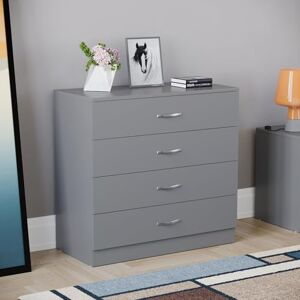 Vida Designs Riano 4 Drawer of Chest of Drawers, Metal Handles and Runners, Anti-Bowing Drawer Support, Bedroom, Nursery Furniture, Grey Vida Designs Riano 4 Drawer of Chest of Drawers, Metal Handles and Runners, Anti-Bowing Drawer Support, Bedroom, Nursery Furniture, Grey