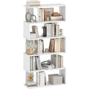 YITAHOME Bookcase, Industrial Bookshelf with Steel Frame Tall Standing Shelving Unit Open Book Shelf Display Rack Storage Organizer for Living Room Home Office Bedroom, White YITAHOME Bookcase, Industrial Bookshelf with Steel Frame Tall Standing Shelving Unit Open Book Shelf Display Rack Storage Organizer for Living Room Home Office Bedroom, White