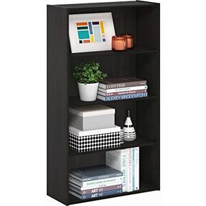 Furinno PASIR Book Shelf, 4-Tier Bookshelf, Bookcase with Open Shelf, 9.4 x 23.6 x 41.7, for Living Room, Bedroom, Home Office, Espresso Furinno PASIR Book Shelf, 4-Tier Bookshelf, Bookcase with Open Shelf, 9.4 x 23.6 x 41.7, for Living Room, Bedroom, Home Office, Espresso