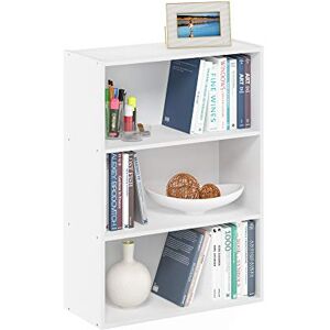 Furinno PASIR Book Shelf, 3-Tier Bookshelf, Storage Shelves Bookcase, 9.7 x 23.7 x 31.5, for Living Room, Bedroom, Home Office, Plain White Furinno PASIR Book Shelf, 3-Tier Bookshelf, Storage Shelves Bookcase, 9.7 x 23.7 x 31.5, for Living Room, Bedroom, Home Office, Plain White