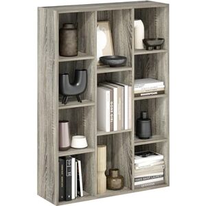 Furinno Luder 11-Cube Reversible Open Shelf Bookcase, French Oak Furinno Luder 11-Cube Reversible Open Shelf Bookcase, French Oak