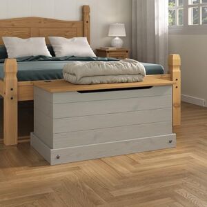 Mews Corona Grey Storage Chest Ottoman Solid Wood Mexican Toy Chest Bedding Blanket Box Mews Corona Grey Storage Chest Ottoman Solid Wood Mexican Toy Chest Bedding Blanket Box