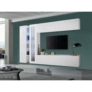 Dmora TV wall unit Costante, Living room set TV stand with 4 doors, Multipurpose living room furniture, 100% Made in Italy, cm 280x30x180, Glossy white Dmora TV wall unit Costante, Living room set TV stand with 4 doors, Multipurpose living room furniture, 100% Made in Italy, cm 280x30x180, Glossy white