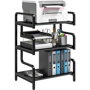 HOMCOM 3-Tier Storage Shelf, Metal Shelves for Storage for Home Office, Black HOMCOM 3-Tier Storage Shelf, Metal Shelves for Storage for Home Office, Black