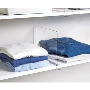 InterDesign The Home Edit by iDesign 30,5cm by 22,9cm Clear Recycled Plastic Shelf Divider For Closet Organisation and Separation InterDesign The Home Edit by iDesign 30,5cm by 22,9cm Clear Recycled Plastic Shelf Divider For Closet Organisation and Separation