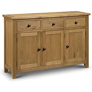 Julian Bowen Astoria Waxed Oak Wooden 3 Door 3 Drawer Sideboard - Sideboard Julian Bowen Astoria Waxed Oak Wooden 3 Door 3 Drawer Sideboard - Sideboard